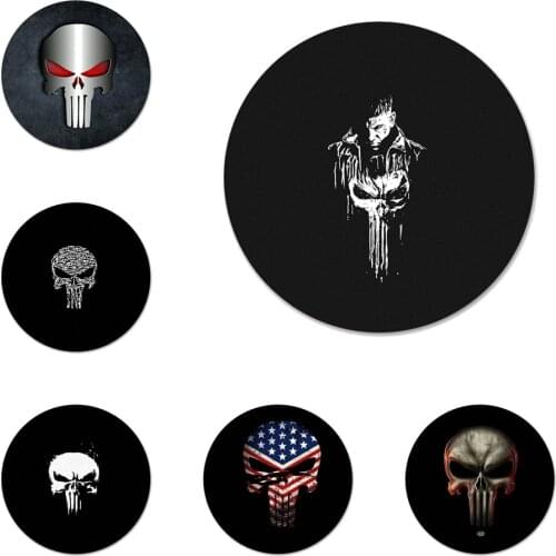 Punisher Brooch Pin Cosplay Badge Accessories For Clothes Backpack Decoration Gift