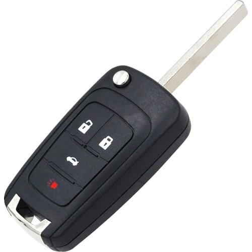 Remote Key Case Fob 4 Button Flip Folding Key Shell for CHEVROLET Cruze Aveo Camaro Equinox Malibu Spark Volt HU100