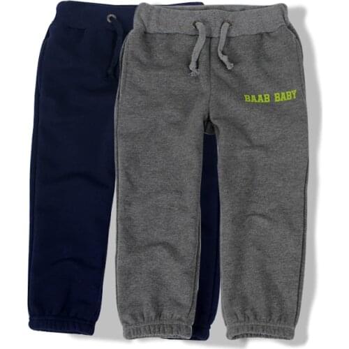 Childrens Spring and Autumn Clothing Male Child Casual Trousers Baby 100% Loop Pile Cotton Pants Child Elastic Trousers