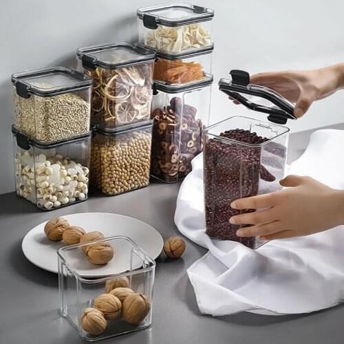 Food Storage Box Airtight Food Storage Containers Kitchen Accessories Organizer Food Sealed Box Stackable Plastic Box with Lids