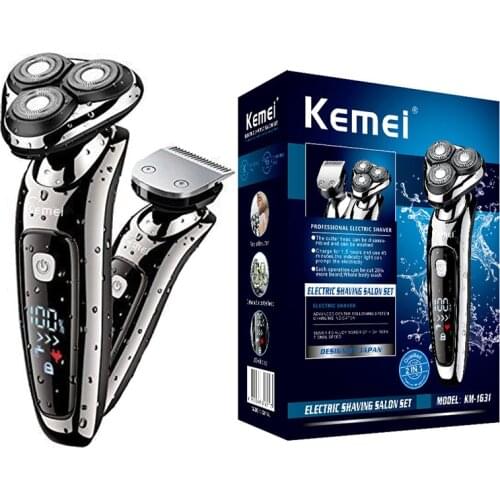 Wet dry electric shaver facial electric razor for men male beard shaving machine rotary head usb rechargeable 2in1 grooming kit