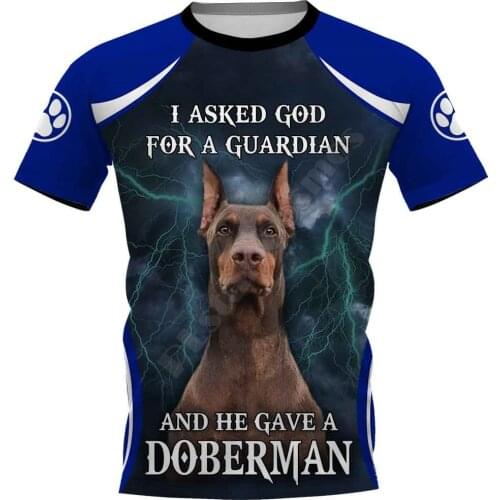 PLstar Cosmos Doberman 3D Printed t-shirt Harajuku Streetwear T shirts Funny Animal Men For Women Short Sleeve 09