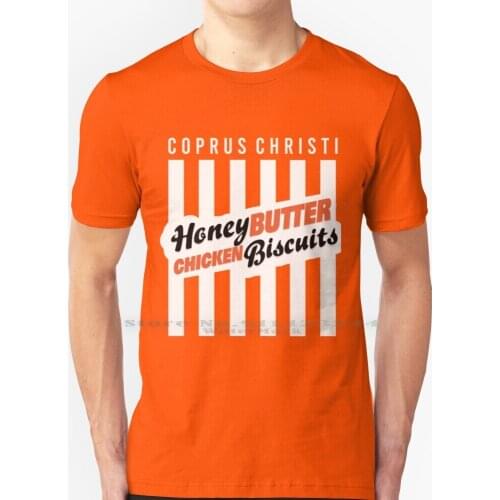 Honey Butter Chicken Biscuit T Shirt 100% Pure Cotton Texas Baseball Corpus Christi Hooks Whataburger Honey Butter Chicken