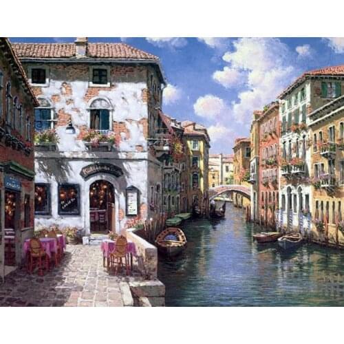 Free shipping Mediterranean sea venice landsacpe oil painting canvas prints printed on canvas home wall art decoration picture