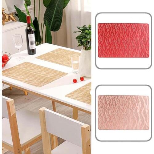 Lightweight Great Vintage Style Non-slip Western Placemat Rectangular Dining Mat Ornamental for Pot