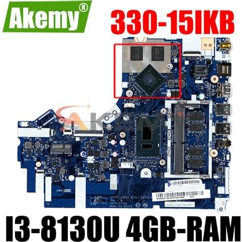 Akemy 5B20R19902 NM-B453 Laptop motherboard for Lenovo Ideapad 330-15IKB original mainboard 4GB-RAM i3-8130U + GPU