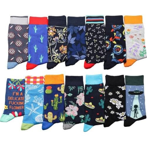Trendy Personalized Design Pattern And Cute Alien Pattern There Are Cute Cactus Patterns There Are Also Beautiful Flower Socks
