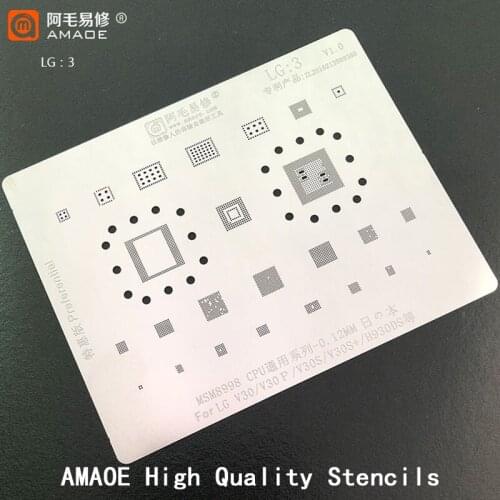 MSM8998 RAM/CPU For LG V30/V30P/V30S/V30S+/H930DS PMIC POWER AUDIO WIFI IC CHIP BGA TIN Reballing Stencil Solder Template