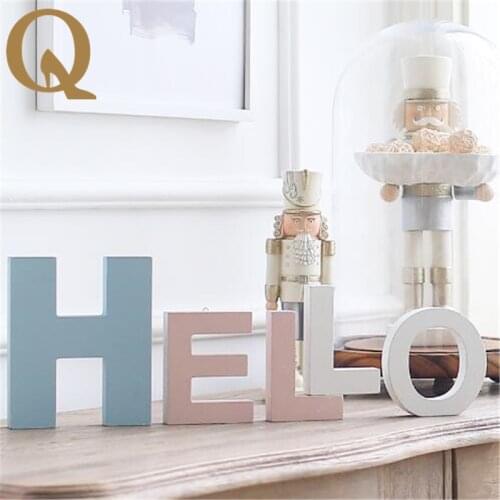 2017 the latest home accessories 10cmA to Z a variety of colors of letters creative Wooden Letters Family Wedding movie letters