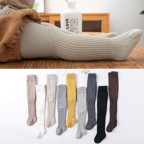 New Baby Autumn Winter Tights Solid Color Toddler Kids Stockings Baby Girl Boy Knitted Cotton Warm Pantyhose