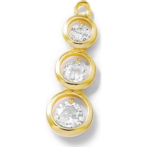 Factory wholesale Gold Color Brass and Zircon Charms Pendants Necklace Bracelet Earring Diy Jewelry Making Supplies Accessories