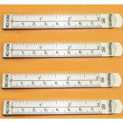 Quilting Supplies Set of 4 Stainless Steel Hemming Clips 3 Inches Measurement Ruler Sewing Clips for Wonder Clips, Pinning and M