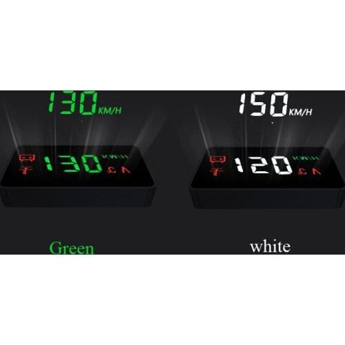 Car HUD Head Up Display Projector Digital Light Self-adaptive Speeding Warning Water temperature OBD and Speedometers