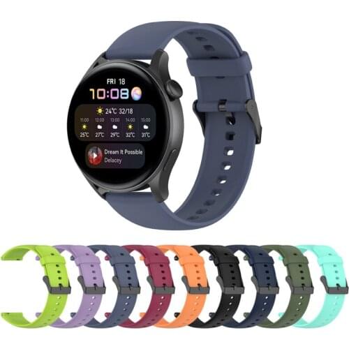 Easy Fit 22mm Sports Silicone Strap For HUAWEI Watch 3/3 Pro/GT2 Pro/GT 2 46mm Official Style Bands For Amazfit GTR 2 Bracelet