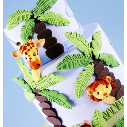 Leopard Squirrel Giraffe Animals Cake Silicone Molds Zebra Fondant Cake Decorating Tools Chocolate Gumpaste Candy Moulds FM1425