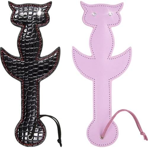 Sexy PU Leather Erotic toys Pink Black Sex Slapper Paddle Whips fantasy Flogger cosplay Slave BDSM Toy for couples bondage spank