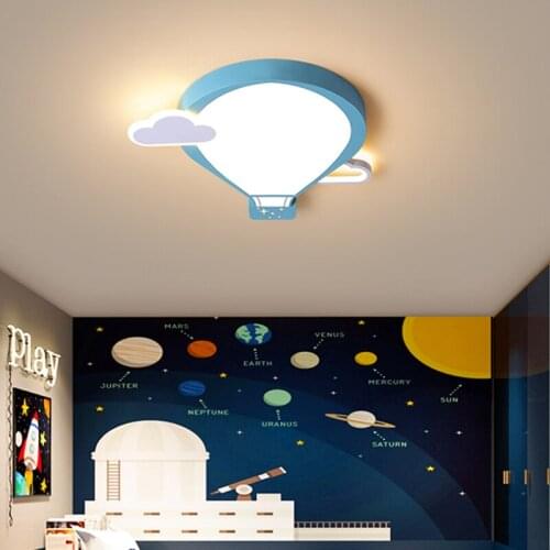 LED ceiling lamp for kids Bedroom cartoon hot-air ballon Boys Girls Room lights lighting Modern 3colors Dimmable Ceiling Lights