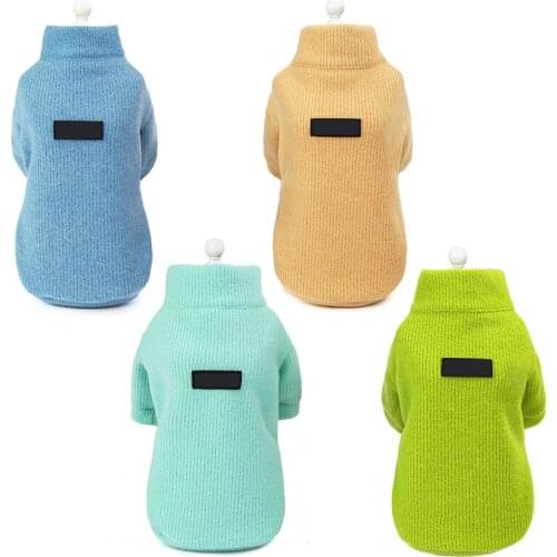 Pets Dog Warm Sweater Zipper Clothes Easy to Wear Comfortable Soft Coat Pet Chihuahua Clothes Autumn Winter