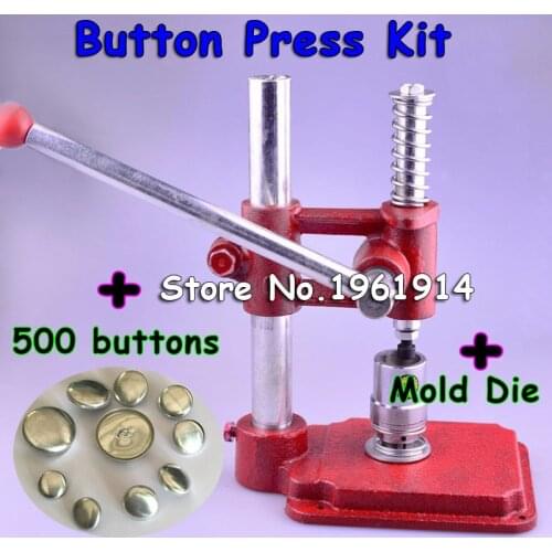 Fabric Covered Button Press Machine Handmade Fabric Self Cover Button Maker Machines Mold Tools 500 pcs buttons wholesale