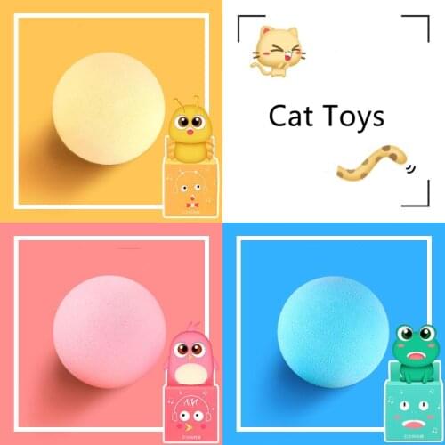 Smart Cat Toys Interactive Ball Cat Training Toy Gravity Ball Touch Sounding Insect Calling Squeak Cat Toys Ball Pet Supplies