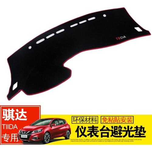 ForNissan Tiida 2011 2012 2013 2014 2015 2016 2017 2018 2019Console Avoid light pad dashboard protection pad Embroidery section