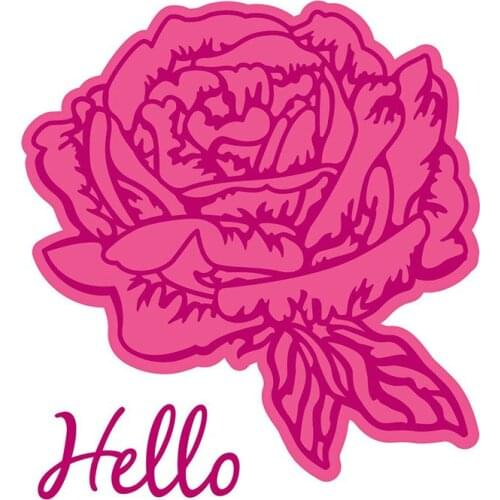 Hello, Rose Metal Cutting Dies Stencil For Scrapbooking Album Photo Paper Cards Crafts Handmade New 2020 Die Cut