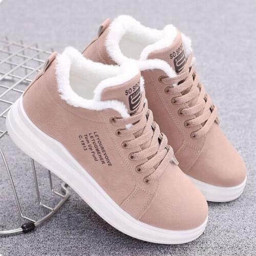 Shoes Women2020 Autumn and Winter New Woman Student Korean Version of Wild Plus Velvet Thick Warm Cotton Shoes Fashion