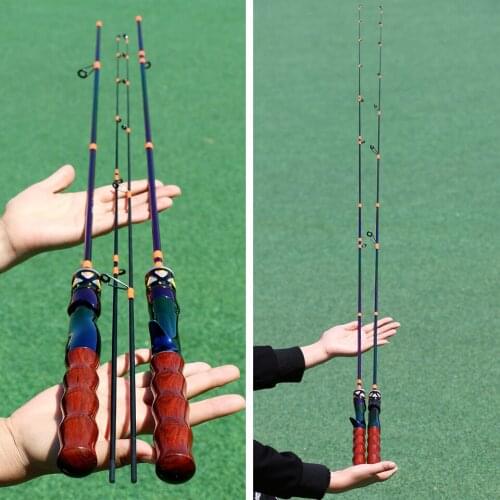 1.68M Lure Fishing Rod Spinning Casting Fishing Rod 2 Sections Carbon C.W.3-7g Slow Fishing Pole solid tips wooden handle