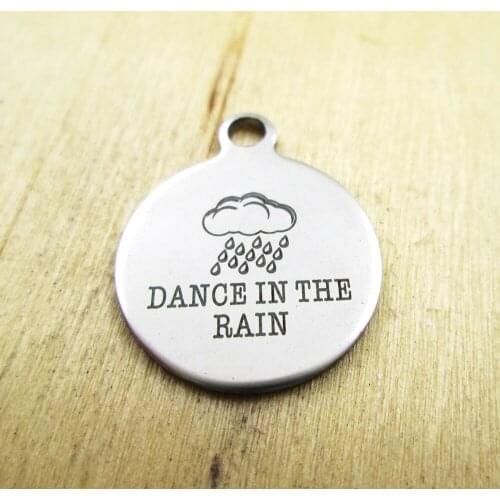 10pcs/lot-fdance in the rain charms Laser Engraved Customized DIY Charms Pendants