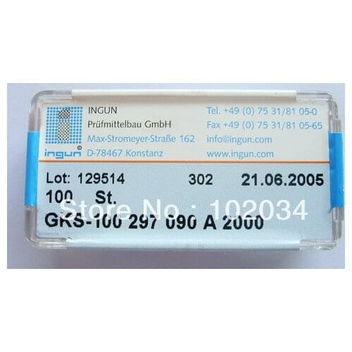 100PCS/LOT 100% ORIGINAL INGUN GKS-100-297-090 GKS-100 297 090 A 2000 Spring Test Probe Pogo Pin made in Germany
