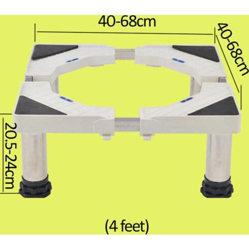4 feet) M10-415 20.5-24cm high size adjustable stainless Fridge mount refrigerator stand holder bracket washing machine base