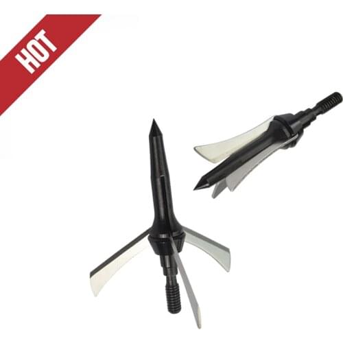 6/12X 125 Grain Broadhead Arrow Bolt Point Tip 3 Blades 2" Cut Mechanical Hunting Archery Bow Outdoor sports Fast Free shipping