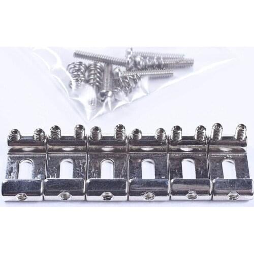 6PCS/set Roller Vibrato Tremolo Guitar Metal Bridge Saddles for ST Stratocaster Teleecaster Electric Guitar Repair Tool parts