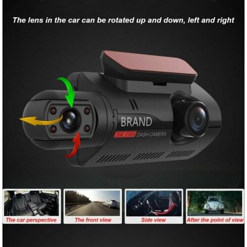 Dual Lens Car DVR Dash Cam Video Recorder G-Sensor 1080P Front And Inside Camera support 32G Car Electronics