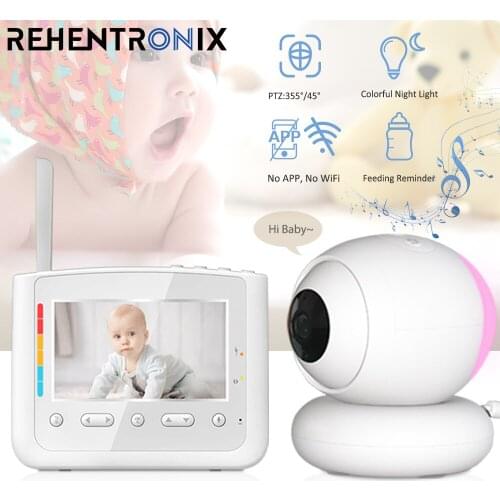 4.3 inch Wireless Video Color Baby Monitor High Resolution Baby Nanny Security Camera Night Vision Temperature Monitoring