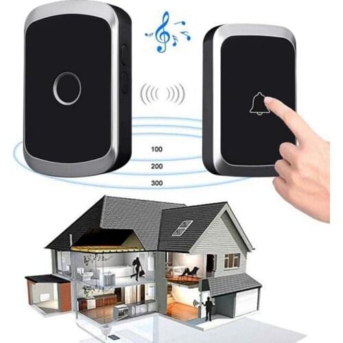 Home Waterproof Wireless Doorbell Smart Doorbell 300 Meters Long Distance 36 Ringtones 4 Level Volumes Door Chimes Smart Home