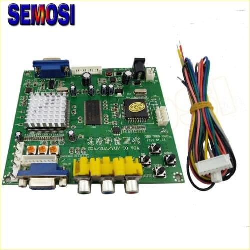 CGA to VGA Converter CGA/EGA/YUV/RGB TO VGA HD Video Converter Board 1 VGA Output Arcade Jamma Game Monitor to LCD GBS-8200