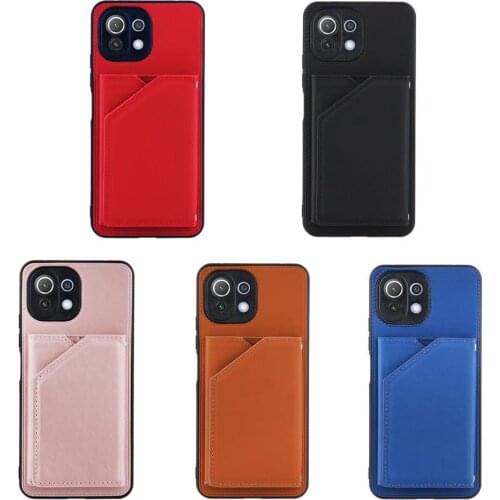 Embossed Flower Leather Cover For Xiaomi Mi 11 Lite 4G Case Magnetic Buttons Phone Case Mi11 Lite 5G Wallet Card Bag Cases