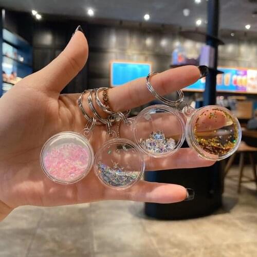 For AirTags Case Fashion Luxury Glitter Quicksand Hard PC Protection Shell For Apple AirTag Locator Tracker Cover with Ring Loop