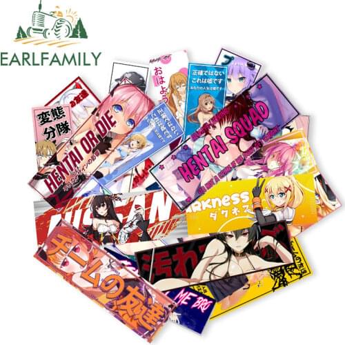 EARLFAMILY 13cm For Anime Car Stickers Vinyl Material Decal Waterproof Car Styling Custom Printing For JDM SUV RV Decoration