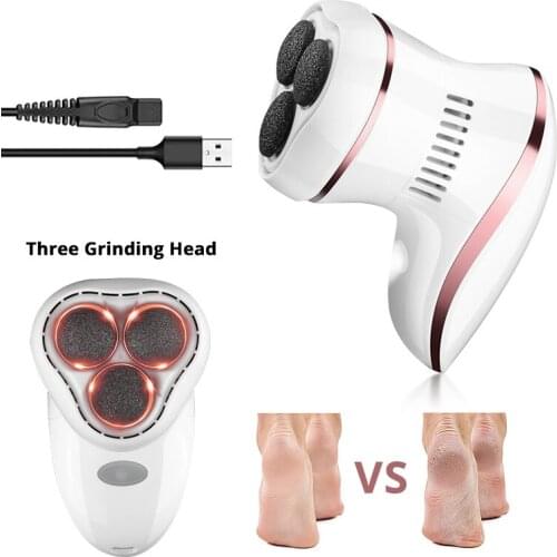 Electric Foot Grinder Vacuum Callus Remover Rechargeable Foot Grinding File Foot Pedicure Tools Hard Cracked Skin Cleaner