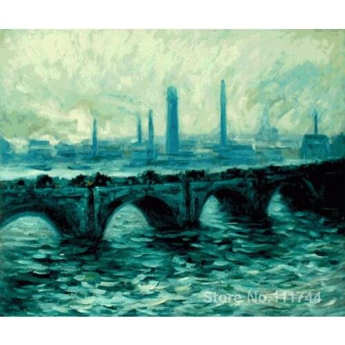 Waterloo Bridge Claude Monet paintings Home Decor Hand painted classic art reproduction