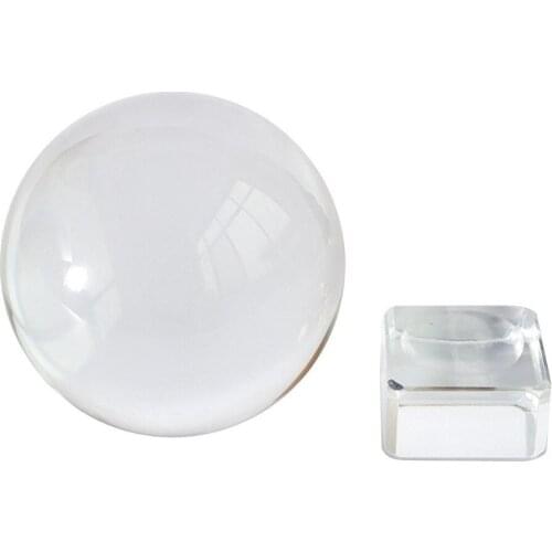 HOT* NEW ASIAN QUARTZ CLEAR CRYSTAL BALL SPHERE 80MM + STAND+GIFT BOX Y1501