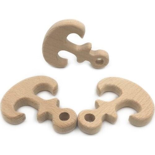 Anchor sailor mariner Baby Teether Toy BPA free beech wooden boys/girls nursing Necklace Beads Accessories Charms
