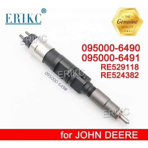 Common Rail Injector RE529118 RE524382 095000-6490 095000-6491 Injector Sprayer Assy for JOHN DEERE D7430 Engine 6068HL482