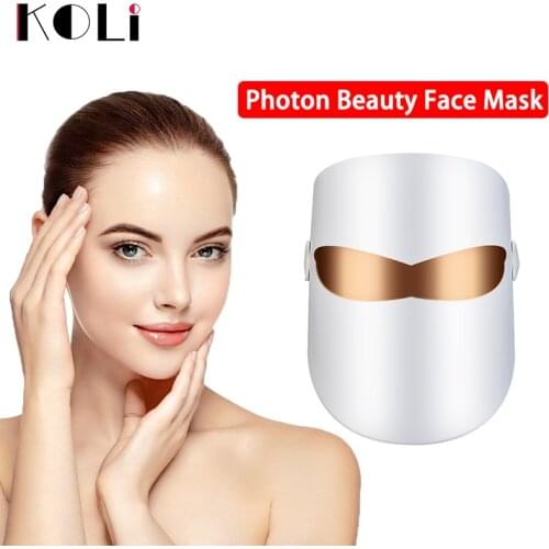 KOLI LED Mask Beauty Skin Rejuvenation Masque LED Facial Mask Facial Photon Therapy Anti Wrinkle Acne Tighten Skin Care Tool