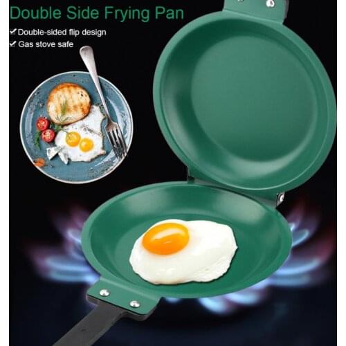 Frying Pan Double Sided Grill Fry Pan Cookware Double Face Pan Steak Fry Pan Pancake outdoor Kitchen supplies