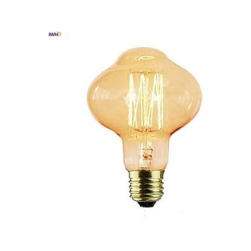 IWHD Bombilla Edison Bulb Decoration Vintage Lamp E27 40W 220V Industrial Decor Lampada Retro Edison Lamp Ampul Gloeilamp