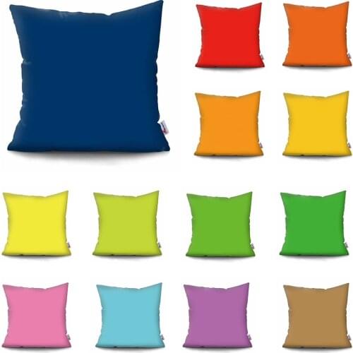 MTMETY Solid Color Cushion Cover Simple Candy Color Throw Pillow Case For Sofa Home Decoration Pillowcase Polyester Pillowcover