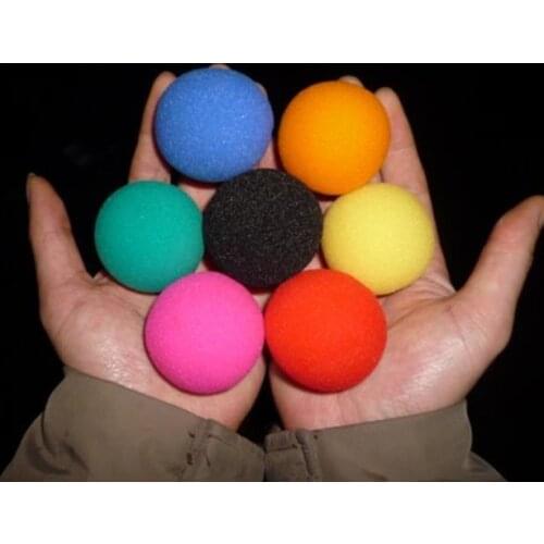 Wholesale 100 pcs/lot Magic Sponge Ball 1 4/5" (4.5 cm in diameter) red blue yellow green pink orange black balls magic tricks